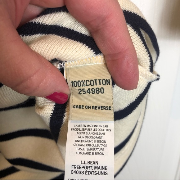 L.L. Bean Stripped Pullover 3/4 Top.  Size S - Picture 6 of 6